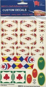 BECC Narrow Boat Decal Set 1:12 Scale