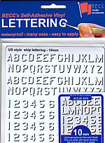 Pennant Lettering US & International 10mm