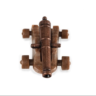 4155/20 Cannon Bronzed Metal with Wood Effect Carriage 20mm