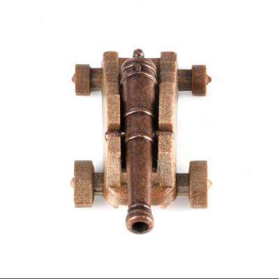 4155/30 Cannon Bronzed Metal with Wood Effect Carriage 30mm