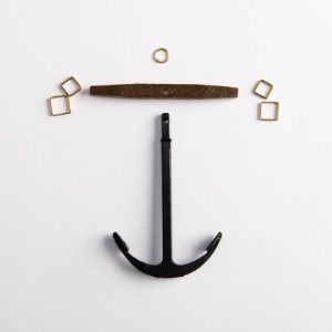 4010/75 Stock Anchor Metal and Wood 75mm