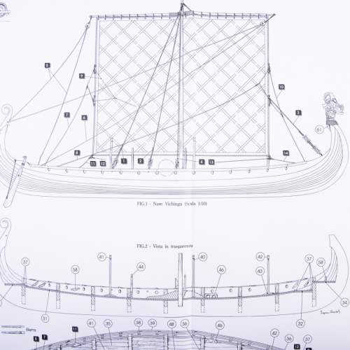 Amati Viking Ship Osjberg Plan Set