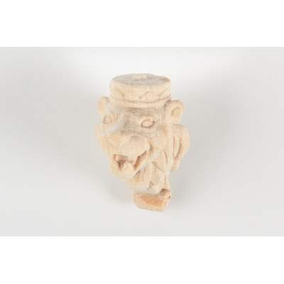 Lions head figurehead carved wood 35mm