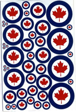 Canadian Air Force Roundel Current - Decal Multipack