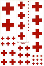BECC Red Cross Emblem - Decal Multipack