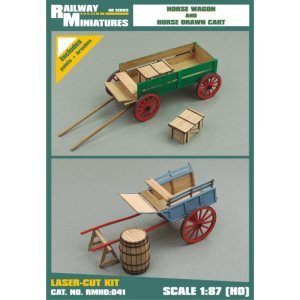 Shipyard Horse Wagon and Horse Drawn Cart 1:87 Scale