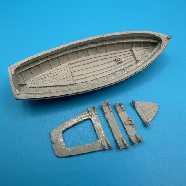 20ft Lifeboat Clinker Transom Stern 83mm 1:72 Scale