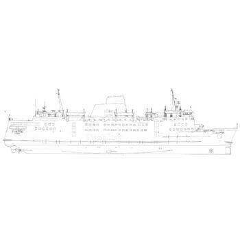 St Columba Steam Passenger Ferry 1:150 Model Boat Plan