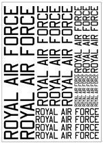 Becc Model Accessories RAF Text White