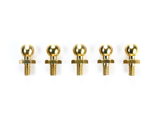 Tamiya Brass Ball Connectors – 4mm, 5-Piece Set (TAM50590) For RC Models