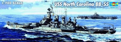 Trumpeter USS North Carolina BB-55 Battleship (1944) 1:700 Scale