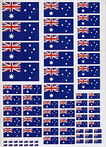 Australia National Flag - Decal Multipack