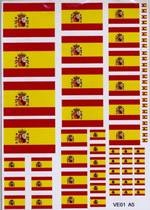 Spain National Flag - Decal Multipack