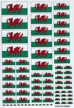 Wales National Flag - Decal Multipack