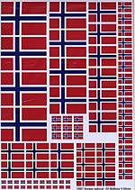 Norway National Flag - Decal Multipack