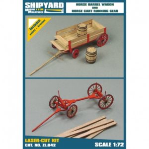 Shipyard Horse Barrel Wagon and Horse Cart Running Gear